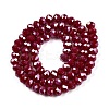 Electroplate Glass Beads Strands EGLA-A044-P6mm-A02-3