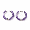 Two Tone 304 Stainless Steel Chunky Huggie Hoop Earrings with Enamel for Women EJEW-C043-11-04P-2