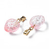 Two Tone Transparent Spray Painted Glass Pendants LS-X-GLAA-N035-014-G02-3