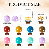 DIY Half Round Opaque Resin Stud Earring Jewelry Kits DIY-TA0010-78-3