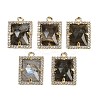 Natural Mixed Gemstone Faceted Rectangle Pendants G-I375-05G-2
