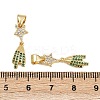 Brass Micro Pave Cubic Zirconia Pendants KK-C132-19G-3