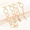 304 Stainless Steel 8MM and 12MM Ring Link Chain Necklaces NJEW-P343-02B-G-3