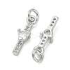SHEGRACE Brass Micro Pave Cubic Zirconia Pendants XGRQ3D633-513P-2