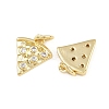 Brass Micro Pave Clear Cubic Zirconia Charms KK-A269-35G-2