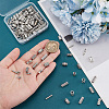 120Pcs 12 Styles Tibetan Style Alloy Tube Beads FIND-PH0020-79-3