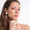 40Pcs 2 Colors 201 Stainless Steel Flat Round Stud Earring Findings STAS-UN0060-71-6