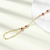 Brass Micro Pave Cubic Zirconia Mittens Bracelets BJEW-C156-01G-02-2
