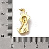 Brass Micro Pave Clear Cubic Zirconia Pendants KK-F899-02B-G-3
