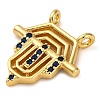 Brass Micro Pave Cubic Zirconia Pendants KK-K339-10A-03-2