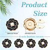 6Pcs Flower Alloy Resin Cufflinks FIND-ME0003-15G-01-2