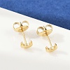 304 Stainless Steel Moon Stud Earrings EJEW-K268-35G-1