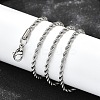 Tarnish Resistant 304 Stainless Steel Rope Chain Necklaces LS-STAS-S029-01-8