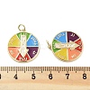 Real 18K Gold Plated Rack Plating Brass Enamel Pendants KK-M293-44G-3