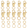 Rack Plating Brass Lobster Claw Clasps KK-BBC0009-99-1