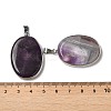 Natural Amethyst Pendants G-M415-01P-02-3