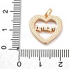 Mother's Day Brass Enamel Pendants KK-D360-21G-01-3
