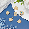 6Pcs Brass Micro Pave Colorful Cubic Zirconia Pendants KK-BBC0002-34-4