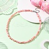 Dyed Natural Freshwater Shell Nuggets Beaded Necklaces NJEW-JN05488-04-1