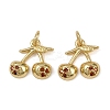 Brass Micro Pave Cubic Zirconia Pendants KK-I358-061G-B-1