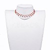Glass Beads Choker Necklaces NJEW-JN02500-03-5