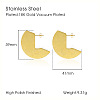 Minimalist Chic Geometric 304 Stainless Steel Stud Earrings for Women GH0189-1-1