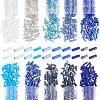 40G 10 Colors Glass Bugle Beads SEED-ME0001-21-1