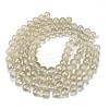 Frosted Transparent Glass Bead Strands GLAA-P065-8mm-01-5