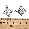 201 Stainless Steel Rhombus Pendants STAS-R166-01P-3