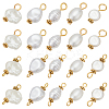 100Pcs 10 Styles ABS Plastic Imitation Pearl Pendants and Connector Charms Findings Kits PALLOY-WR00021-1
