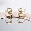 304 Stainless Steel 2 Line Round Clip on Nose Rings AJEW-A062-02G-5