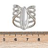 Horse Eye 304 Stainless Steel Enamel Cuff Rings for Women RJEW-G355-04P-02-5