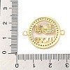Brass Micro Pave Clear Cubic Zirconia Mama Connector Charms FIND-Z041-12B-3