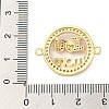 Brass Micro Pave Clear Cubic Zirconia Mama Connector Charms FIND-Z041-12B-3