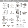 108Pcs 9 Style Tibetan Style Alloy Pendants FIND-CA0005-97-2