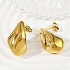 304 Stainless Steel Teardrop Stud Earrings for Women EJEW-S272-03G-1