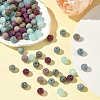 100Pcs 5 Colors Resin Beads RESI-YW0005-50-4