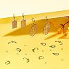 50Pcs Rainbow Color 304 Stainless Steel Leverback Earring Findings STAS-UN0038-46-4