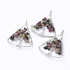 Long-Lasting Plated Brass Pendants KK-D531-02P-02-1