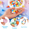 76Pcs Round Silicone Focal Beads SIL-TA0001-94-5