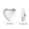 Transparent Glass Heart Cabochons GGLA-R021-8mm-2