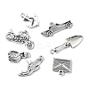 60Pcs 10 Styles Tibetan Style Alloy Pendants FIND-FP0001-22-4