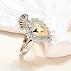 Gothic Style Brass Micro Pave Clear Cubic Zirconia Cuff Rings for Women RJEW-U051-02F-GP-3
