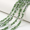 Electroplate Transparent Glass Beads Strands EGLA-A034-T8mm-M17-1