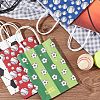 25Pcs 5 Colors Rectangle with Sport Good Pattern Paper Bags CARB-OC0001-01-5