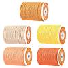 5 Rolls 5 Colors Round Waxed Polyester Cord YC-FS0001-02B-2