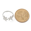 304 Stainless Steel Open Cuff Ring for Women RJEW-M025-05P-5