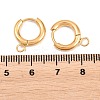 316 Stainless Steel Huggie Hoop Earring Findings X-EJEW-B158-01A-G-3