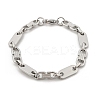 304 Stainless Steel Oval Link Chain Bracelets for Women Men BJEW-F488-57P-4