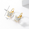 Elegant Butterfly 201 Stainless Steel Hoop Earrings GI3123-4